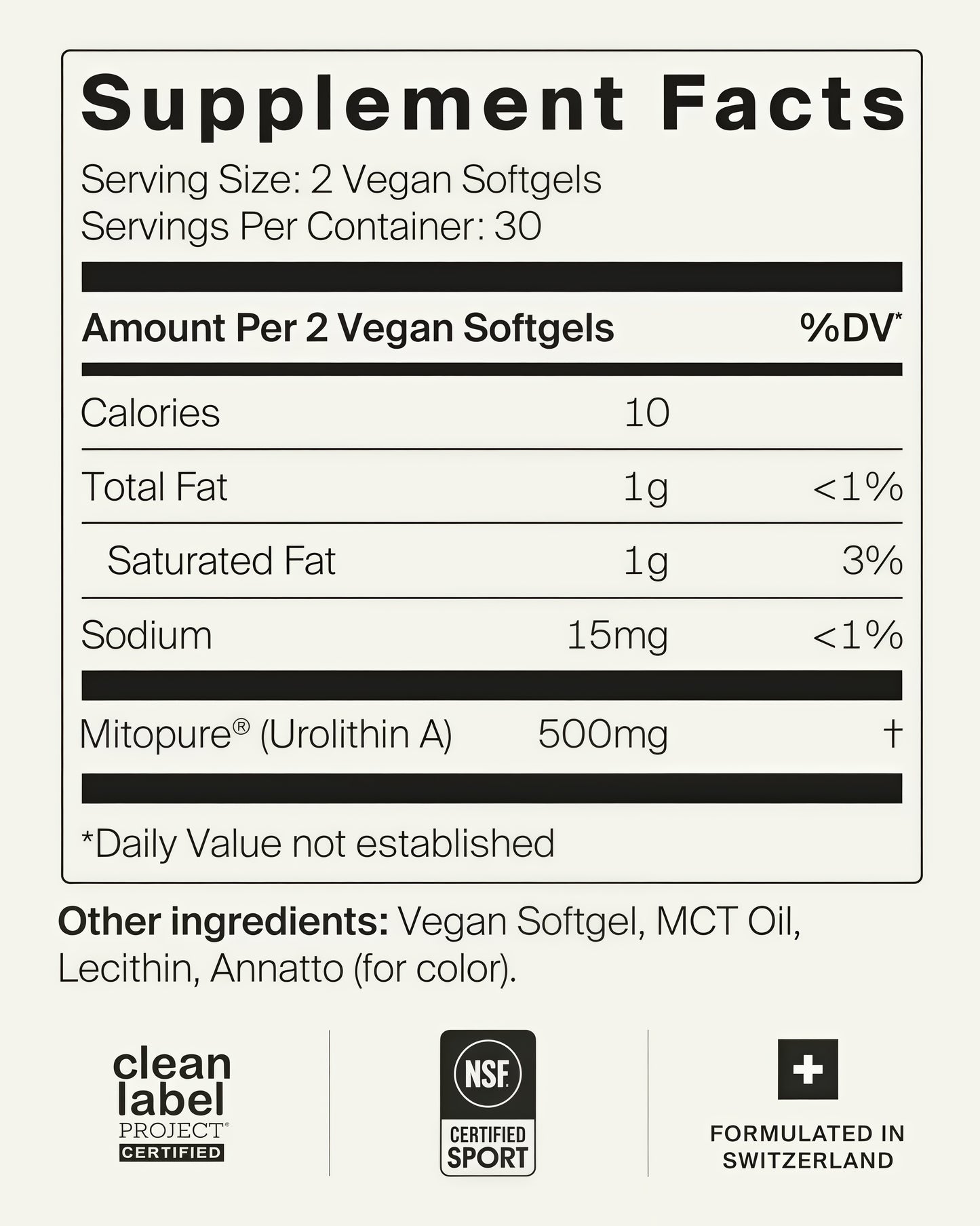 Mitopure Softgels Urolithin A